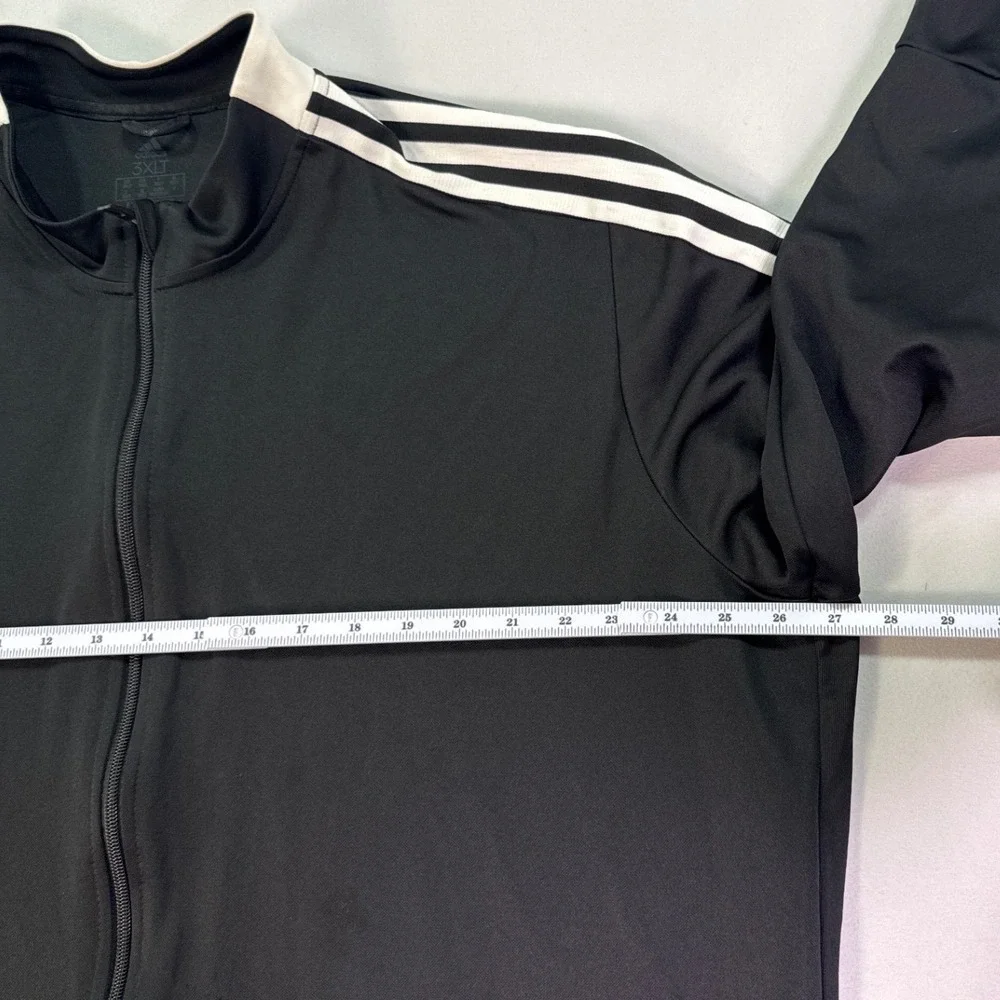 Adidas Mens Primegreen Aeroready Track Jacket Black White 3XLT Big and Tall Zip
